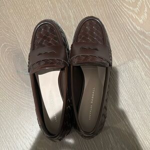 Loeffler Randall Brown Woven Loafers